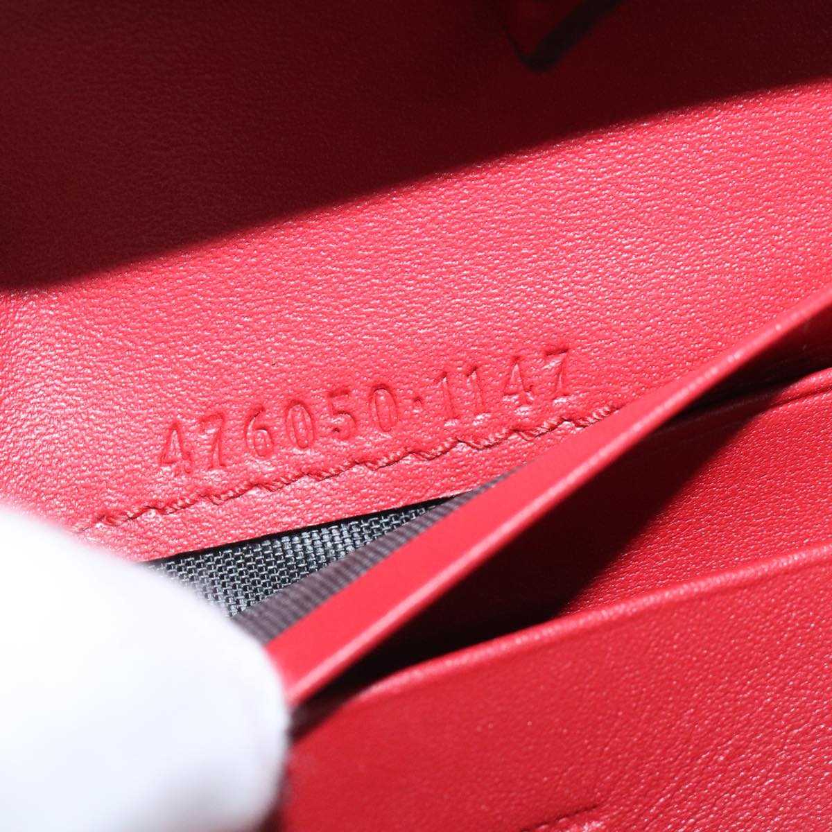 GUCCI GG Supreme Cherry Wallet PVC Leather Beige Red 476050 GUCCI GG Supreme Cherry Wallet PVC Leather Beige Red 476050