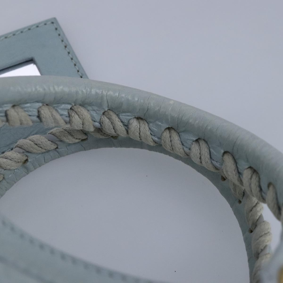 BALENCIAGA Giant Mini City Bag Leather 2way Light Blue Gold BALENCIAGA Giant Mini City Bag Leather 2way Light Blue Gold