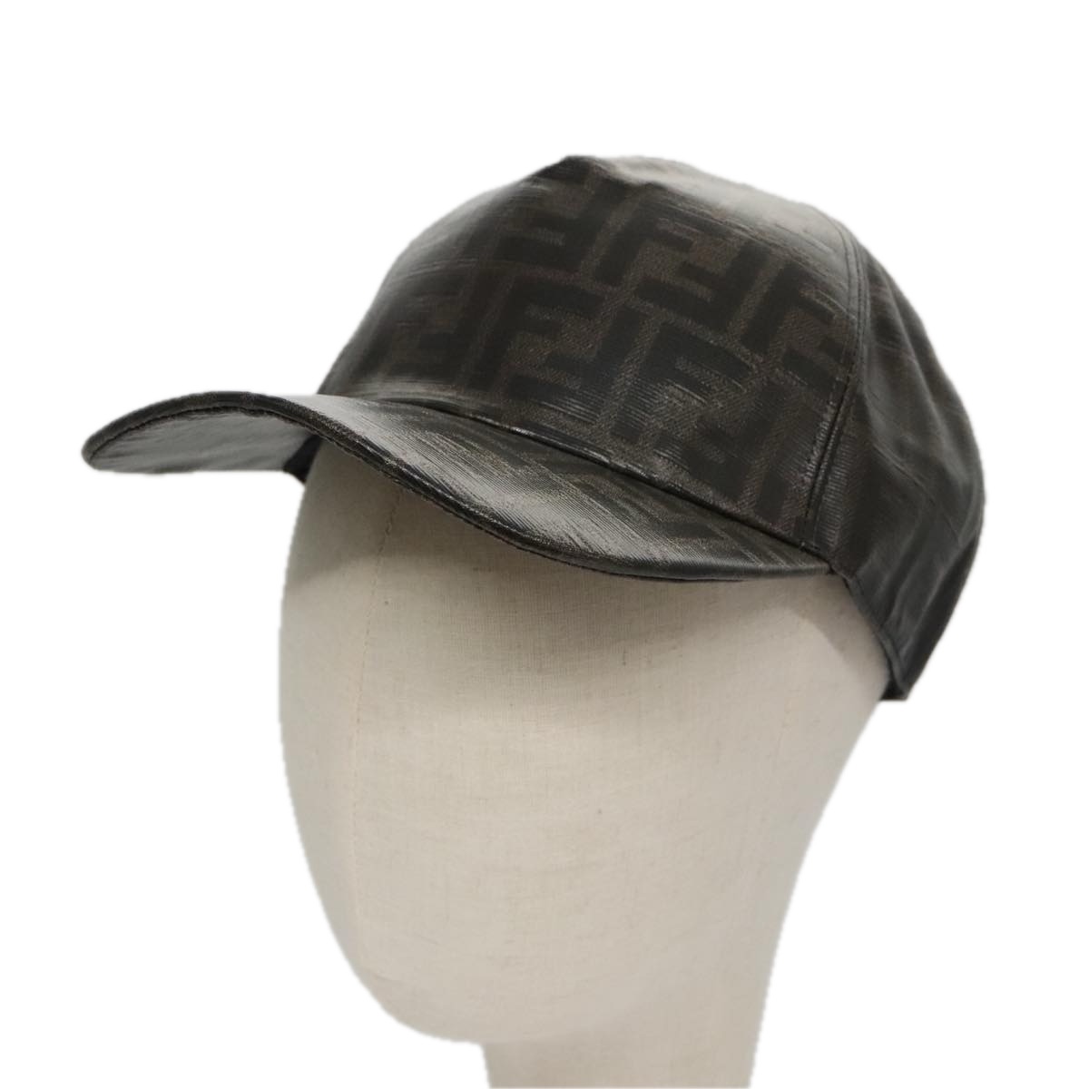 帽子 made in italy FENDI zucca patan cap FENDI Zucca Canvas Cap Black Brown Auth am7434 | eBay