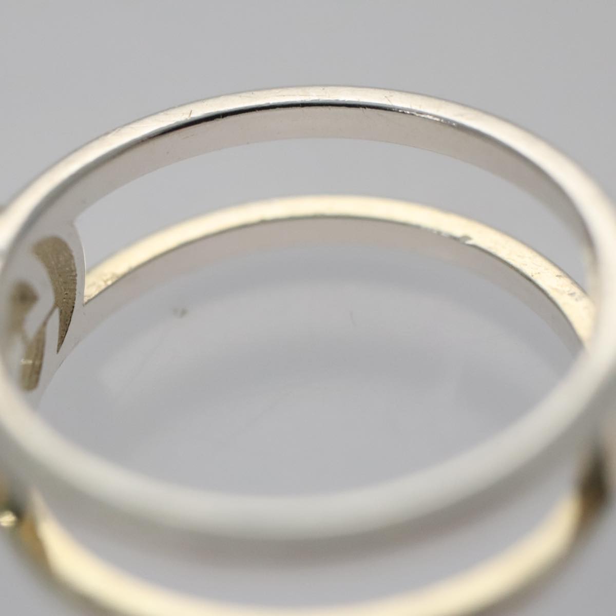 GUCCI Interlocking Ring metal Silver Auth am7444 | eBay
