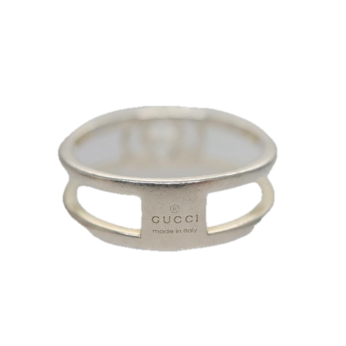 GUCCI Interlocking Ring metal Silver Auth am7444 | eBay