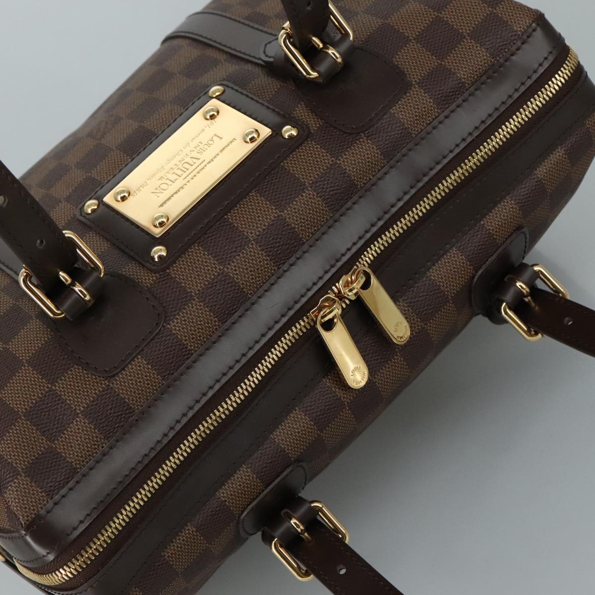 LOUIS VUITTON Damier Ebene Berkeley Hand Bag N52000 LV Auth LOUIS VUITTON Damier Ebene Berkeley Hand Bag N52000 LV Auth