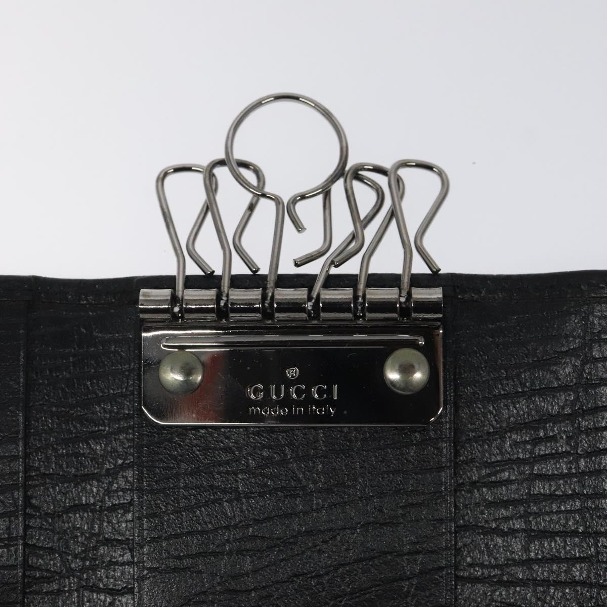 GUCCI Key Case Leather Black 115225 Auth am8361 | eBay