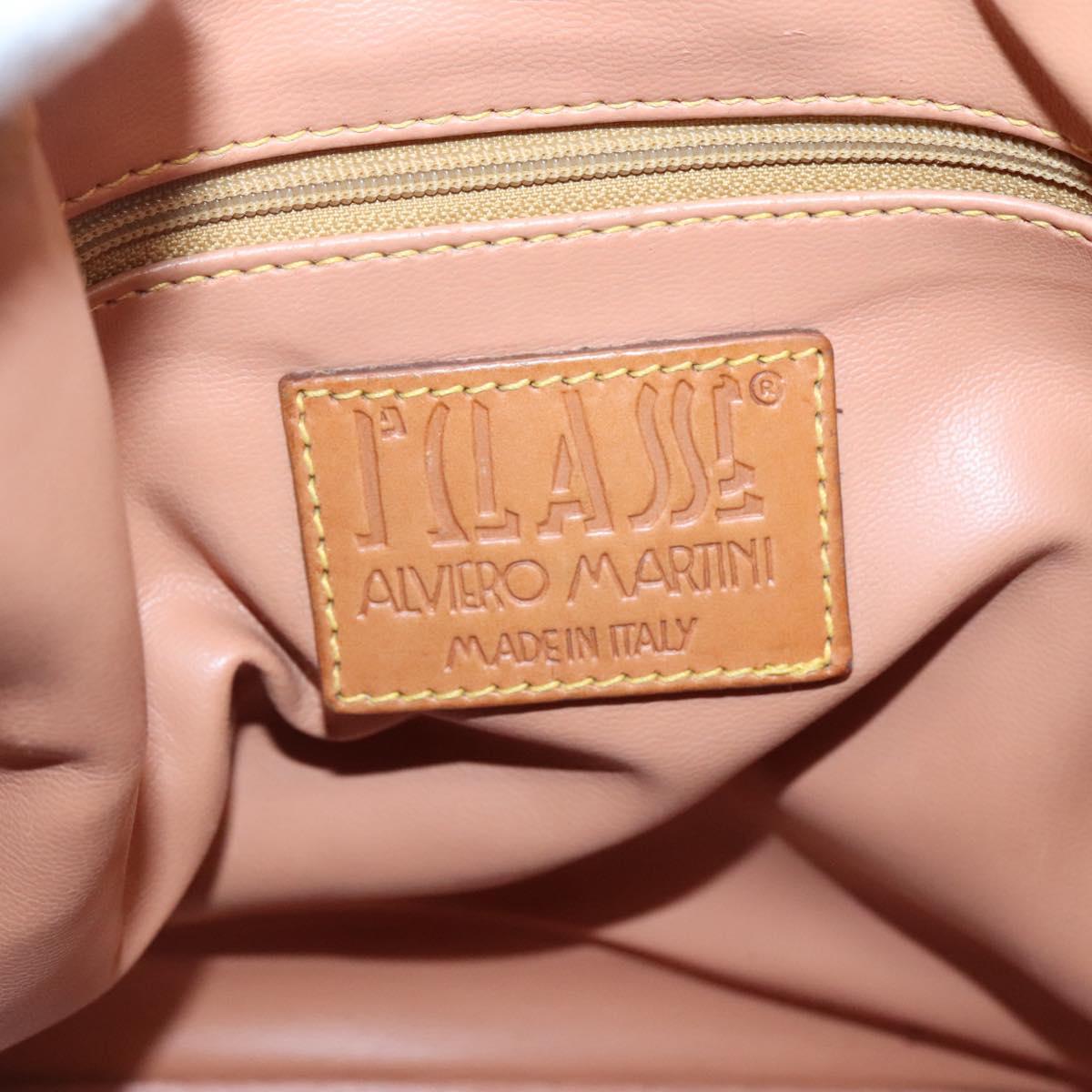 PRIMA CLASSE Shoulder Bag Leather PVC Beige Gold Auth am8596 | eBay
