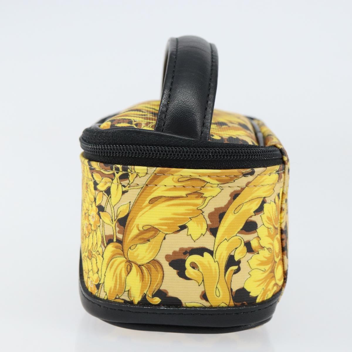 ルイ・ヴィトン Mason Pouch GIANNI VERSACE pouch Gianni Versace Vanity Cosmetic Pouch Leather Yellow Gold Auth