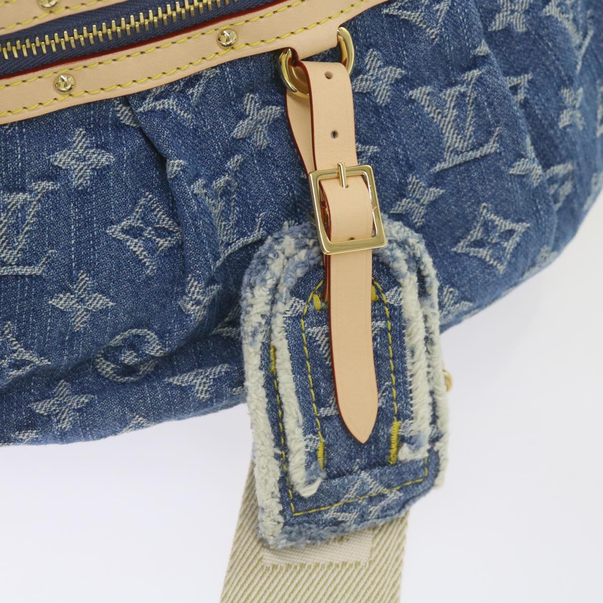 LOUIS VUITTON Monogram Denim High Rise Waist bag Blue M46837