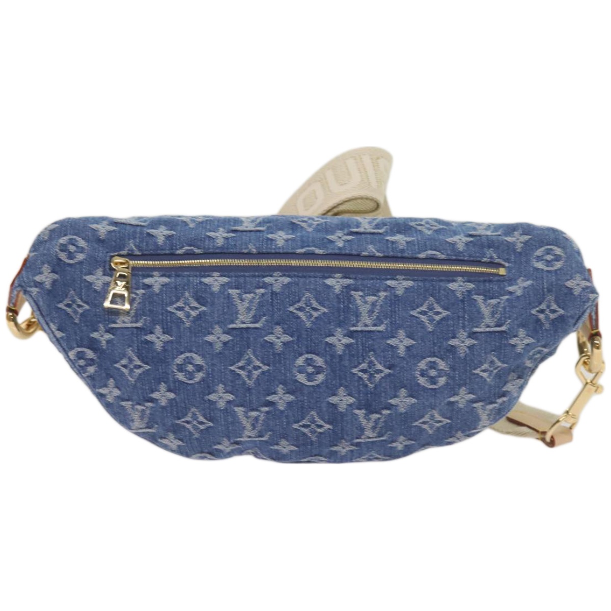ＬOＵIＳ　VＵＴＴ ＯN LOUIS VUITTON Monogram Denim High Rise Waist bag Blue M46837