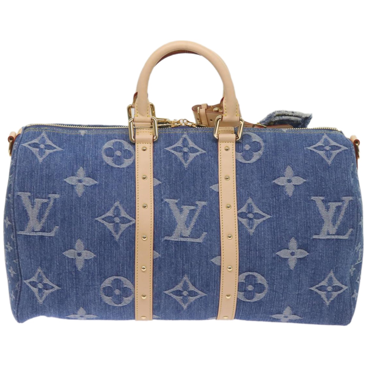 LOUIS VUITTON Monogram Denim Keepall Bandouliere 45 Bag M24315 LV