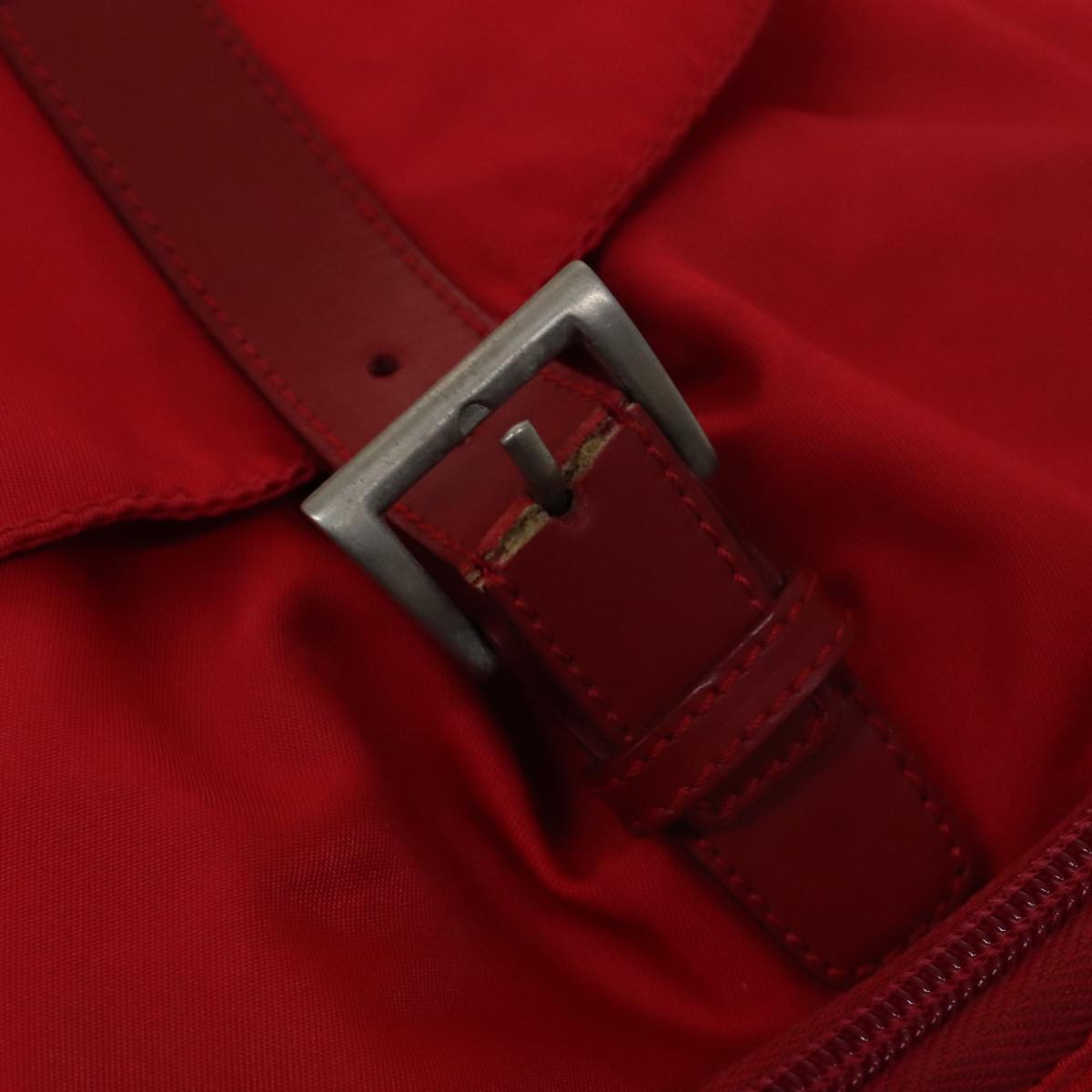 PRADA Backpack Nylon Red Auth ar13087 Auth PRADA Medium Red Nylon Triangle Logo Nylon Backpack | eBay main image 3