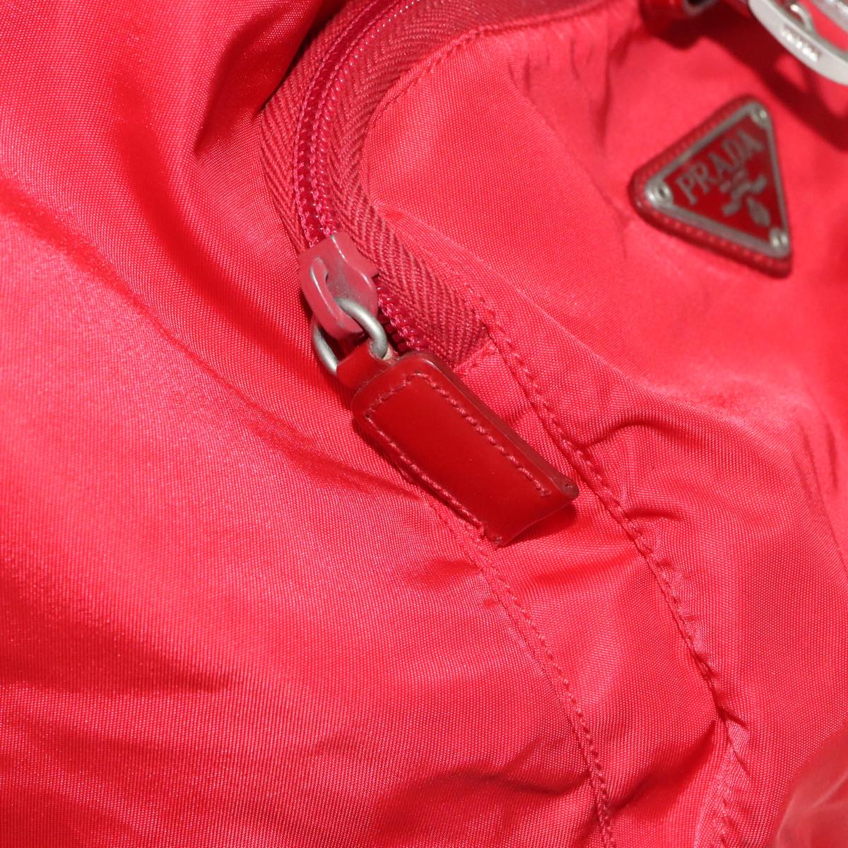 PRADA Backpack Nylon Red Auth ar13087 | eBay