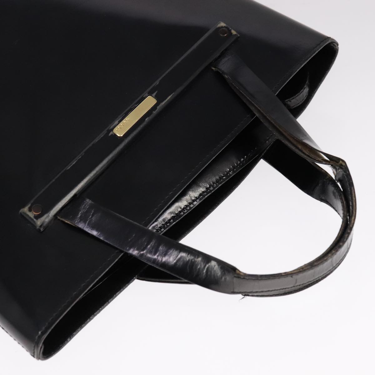 GUCCI Hand Bag Patent leather Black 000 2058 0558 0 Auth