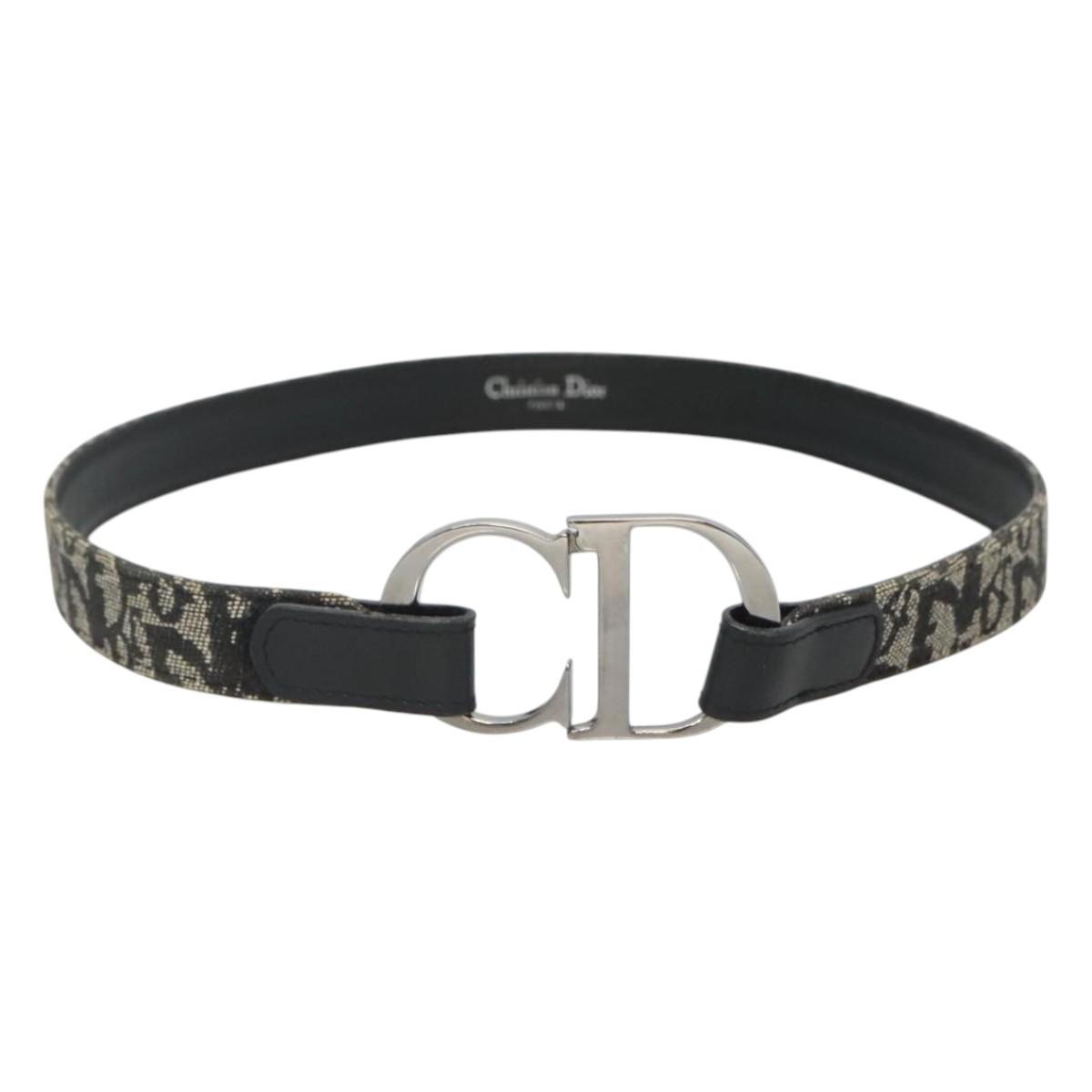 Dior Christian Belt Trotter Logo 65 Navy Canvas Leather Belt Navy Blue Dior Gravity leather, 35 MM | DIOR main image 2