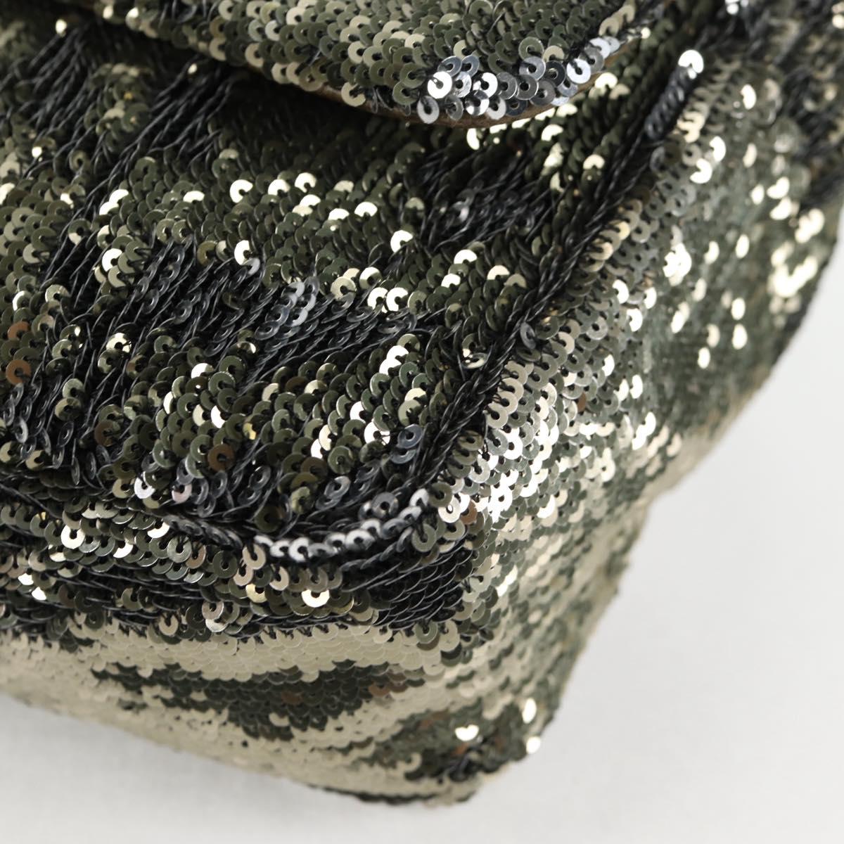 CHANEL 2017 Cruise Coco Cuba Chain Shoulder Bag Sequin Green CC