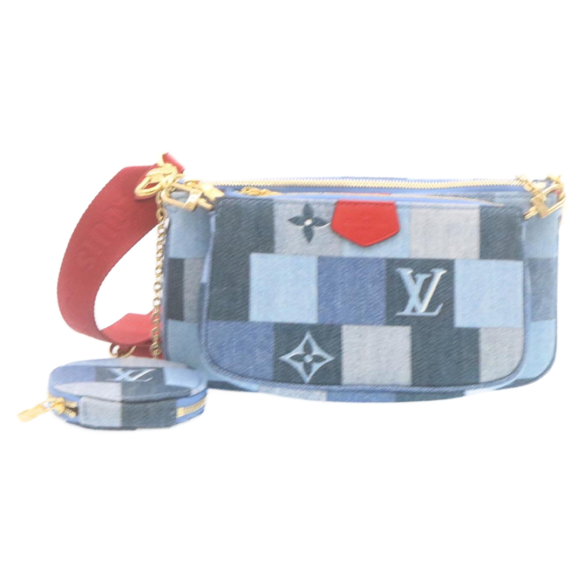 LOUIS VUITTON Denim Multi Pochette Accessoires Shoulder Bag M44990