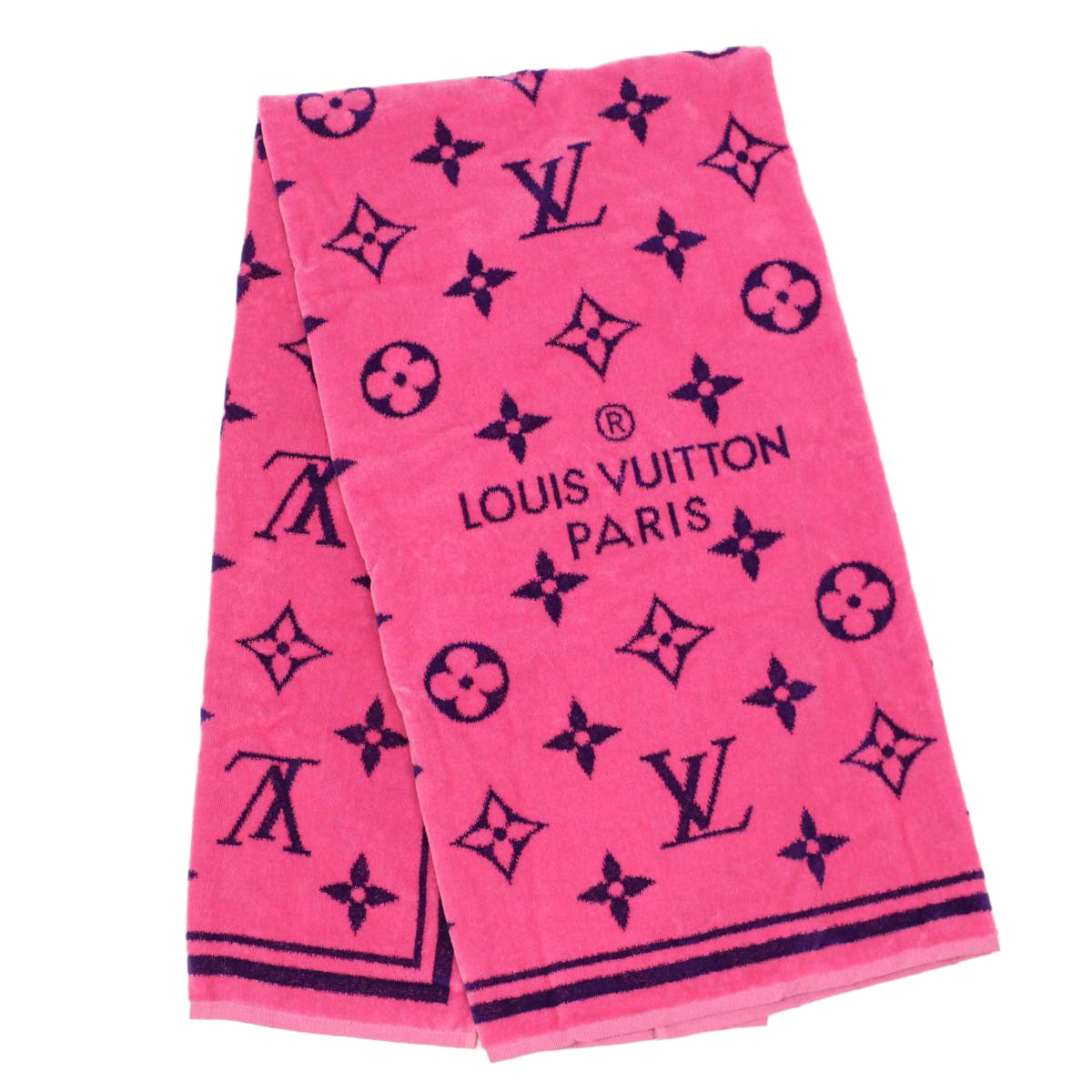 LOUIS VUITTON Monogram Beach Doradoban Towel Pink Purple M78644 LV