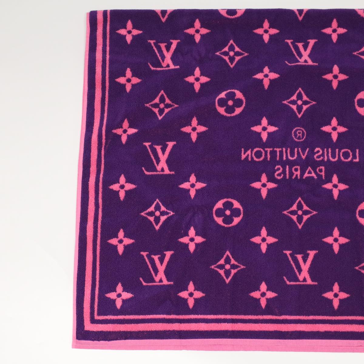 LOUIS VUITTON Monogram Beach Doradoban Towel Pink Purple M78644 LV Auth  ar9853