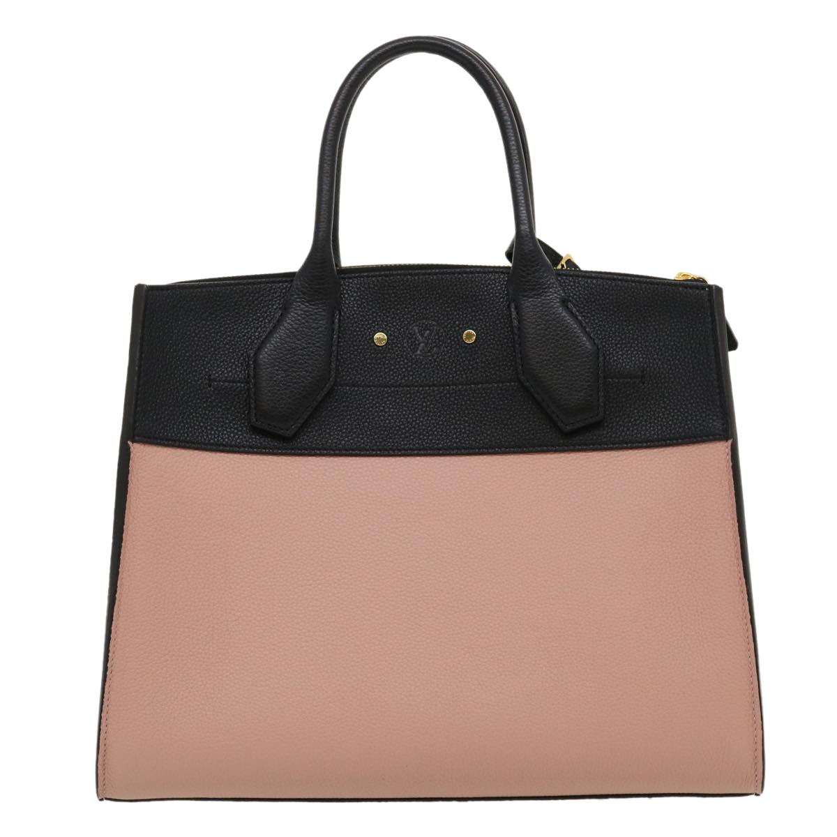 Louis Vuitton トートバッグ 黒/ピンク LOUIS VUITTON City Steamer MM Hand Bag Leather 2way Pink M53019 LV