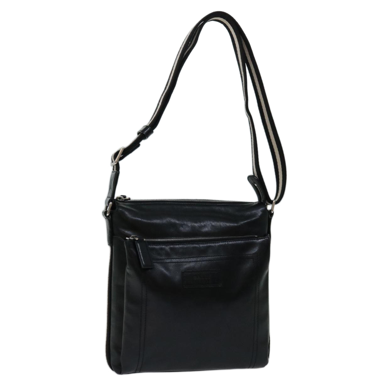 BALLY Shoulder Bag Leather Black Auth bs13347 | eBay