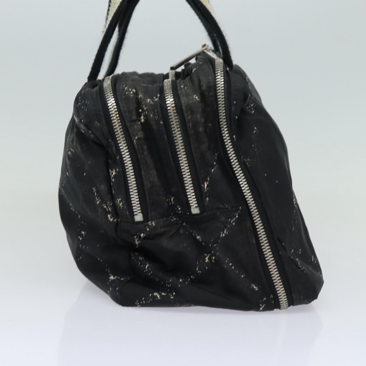 CHANEL Travel line Hand Bag Nylon Black CC Auth bs16566 | eBay