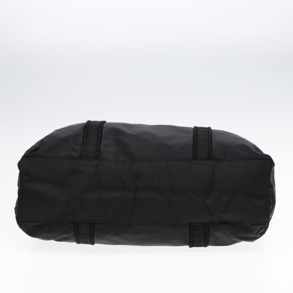 PRADA Tote Bag Nylon Silver Black Auth bs17886 | eBay