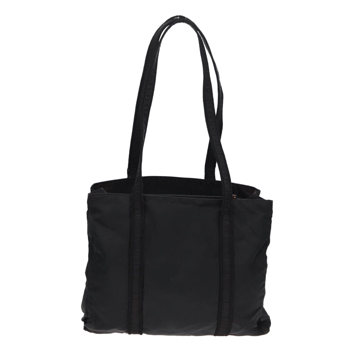 PRADA Tote Bag Nylon Silver Black Auth bs17886 | eBay