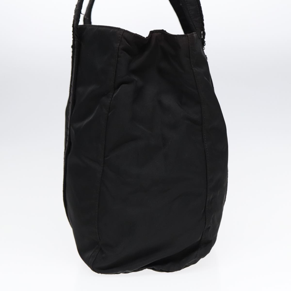 PRADA Tote Bag Nylon Silver Black Auth bs17886 | eBay