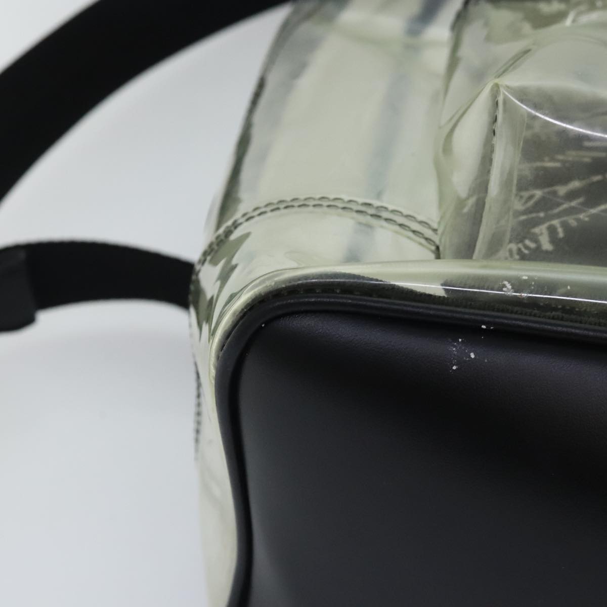 BALLY Backpack Vinyl Clear Black Silver Auth bs18516 BALLY Backpack Vinyl Clear Black Silver Auth bs18516 | eBay main image 4