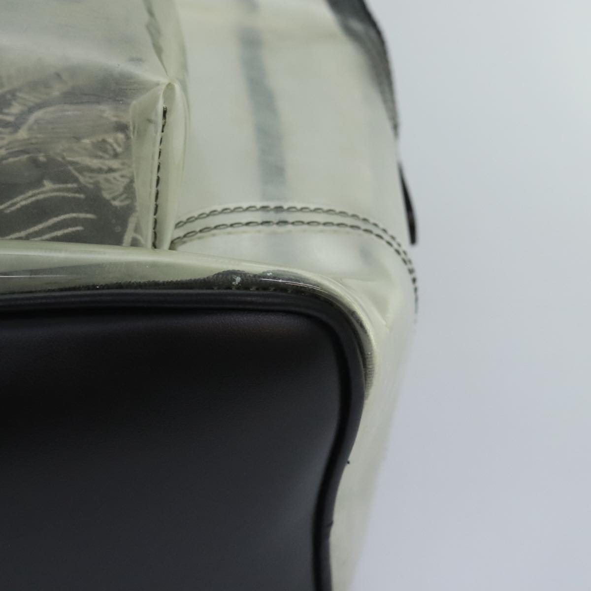 BALLY Backpack Vinyl Clear Black Silver Auth bs18516 | eBay