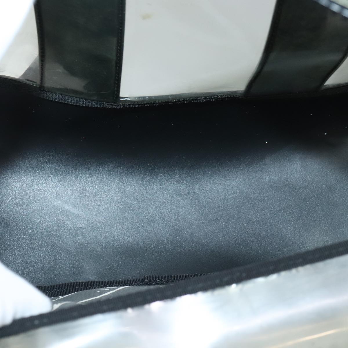 BALLY Backpack Vinyl Clear Black Silver Auth bs18516 | eBay