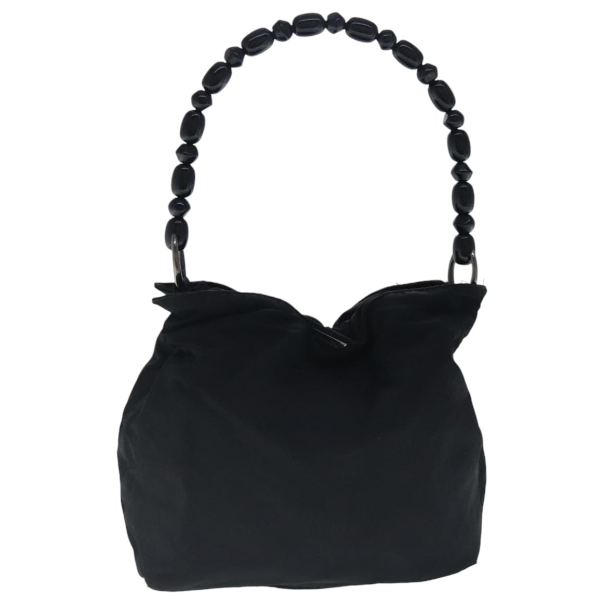 バッグ Dior Maris Pearl bag By Galliano Christian Dior Maris Pearl Shoulder Bag Nylon Black Silver