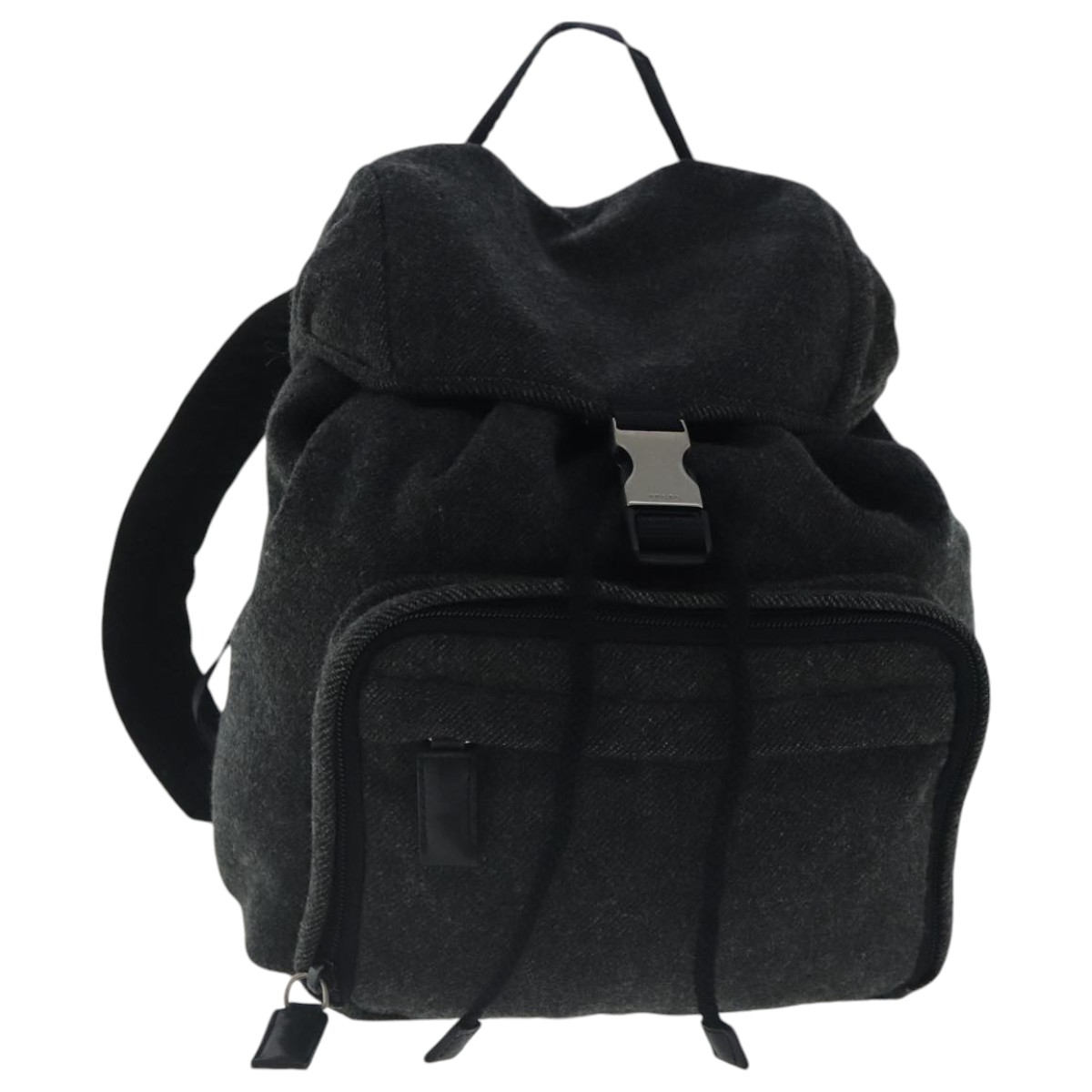 PRADA Backpack Wool Gray Silver Auth bs19226 | eBay display picture 1