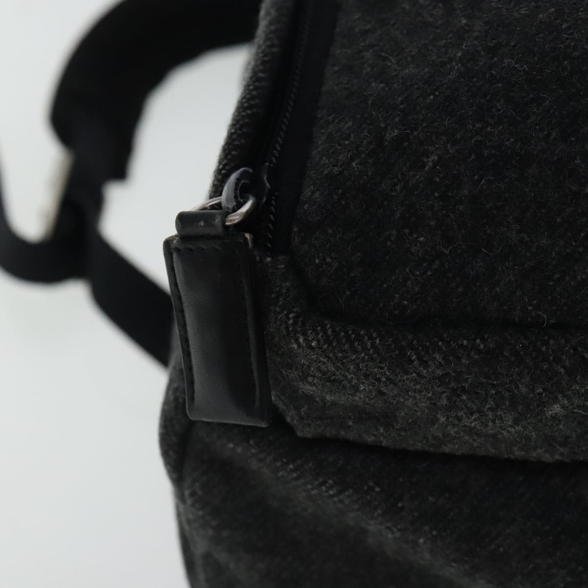 PRADA Backpack Wool Gray Silver Auth bs19226 | eBay display picture 3