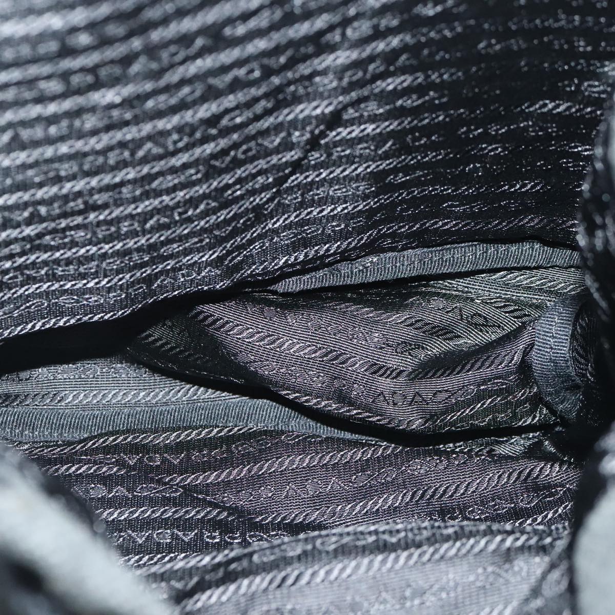 PRADA Backpack Wool Gray Silver Auth bs19226 PRADA Backpack Nylon Green Silver Auth 141751 Silvery ref  main image 2