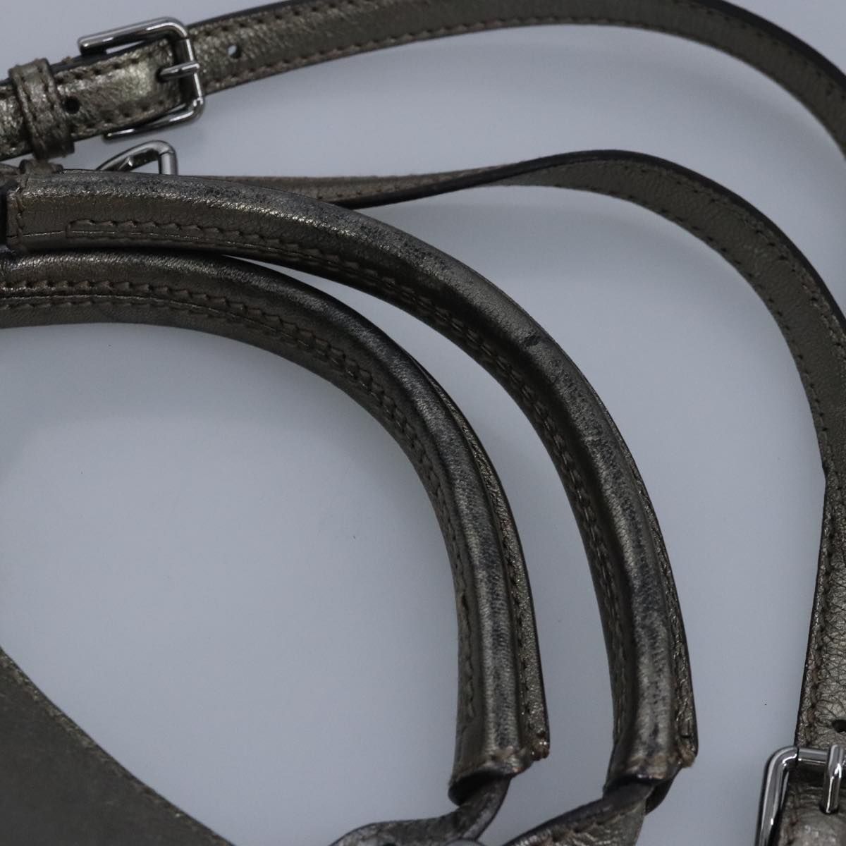 DOLCE&GABBANA Hand Bag Leather Silver Auth bs19392 | eBay