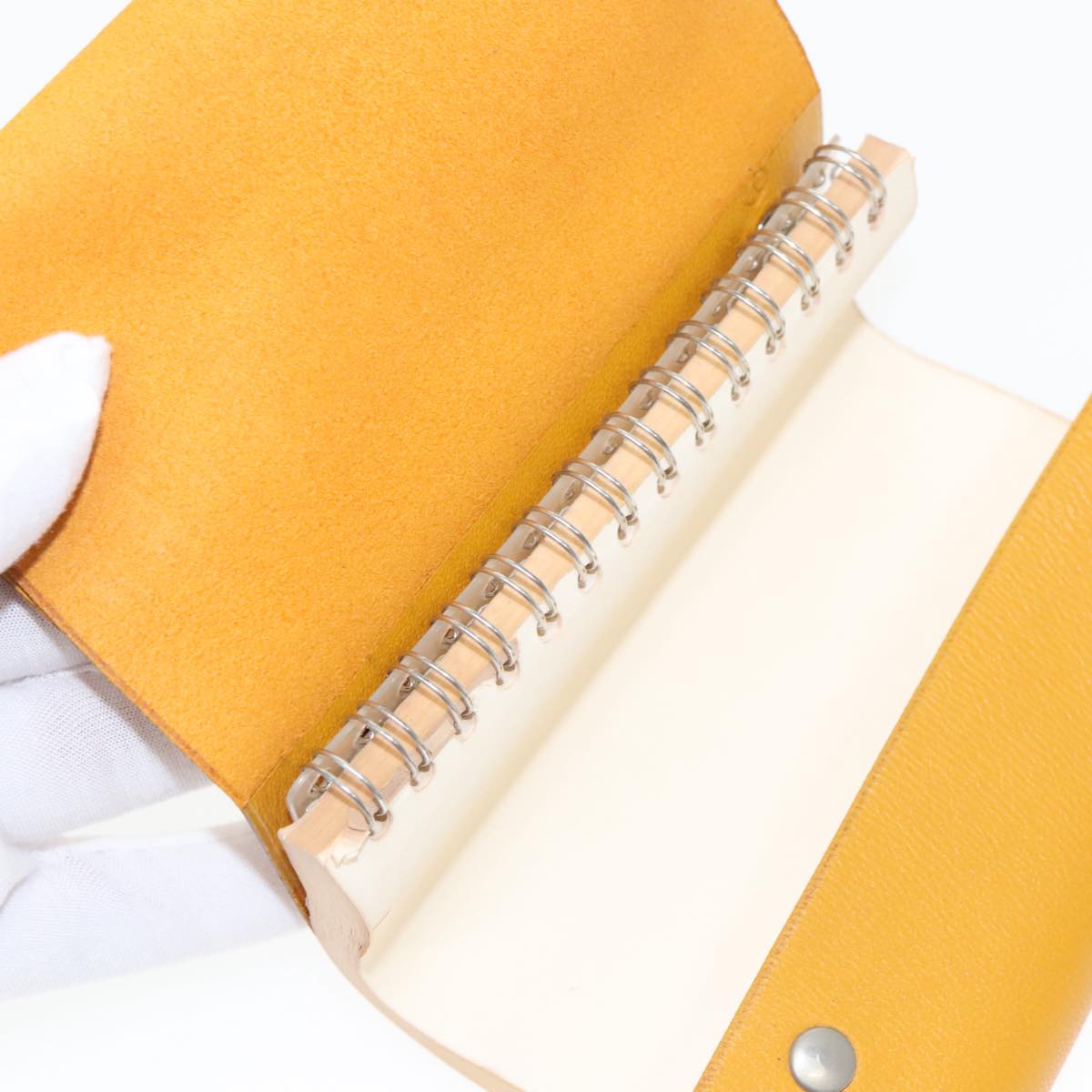 【VINTAGE】Hermès Kaierure Roll Notebook HERMES Kaierure roll Note Cover Leather Yellow Auth bs19753 | eBay