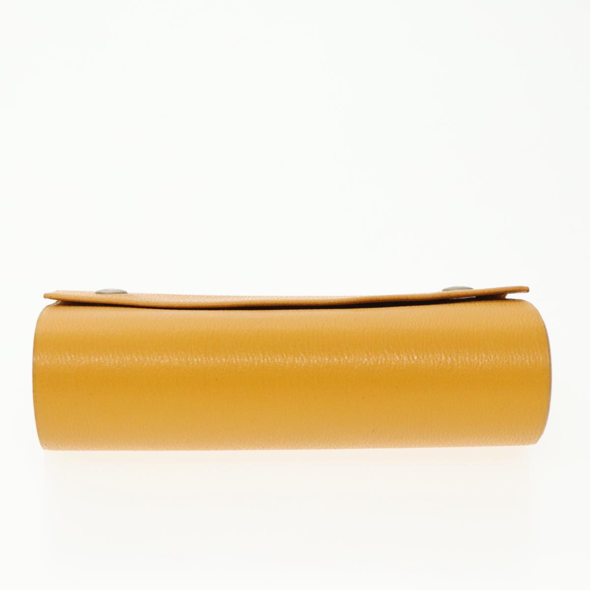 HERMES Kaierure roll Note Cover Leather Yellow Auth bs19753 | eBay