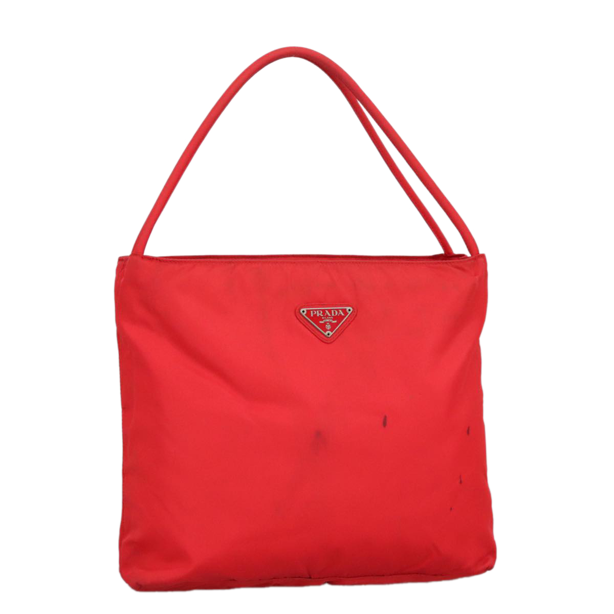 ★PRADA TOTE BAG PRADA Tote Bag Nylon Red Silver Auth bs19891 | eBay