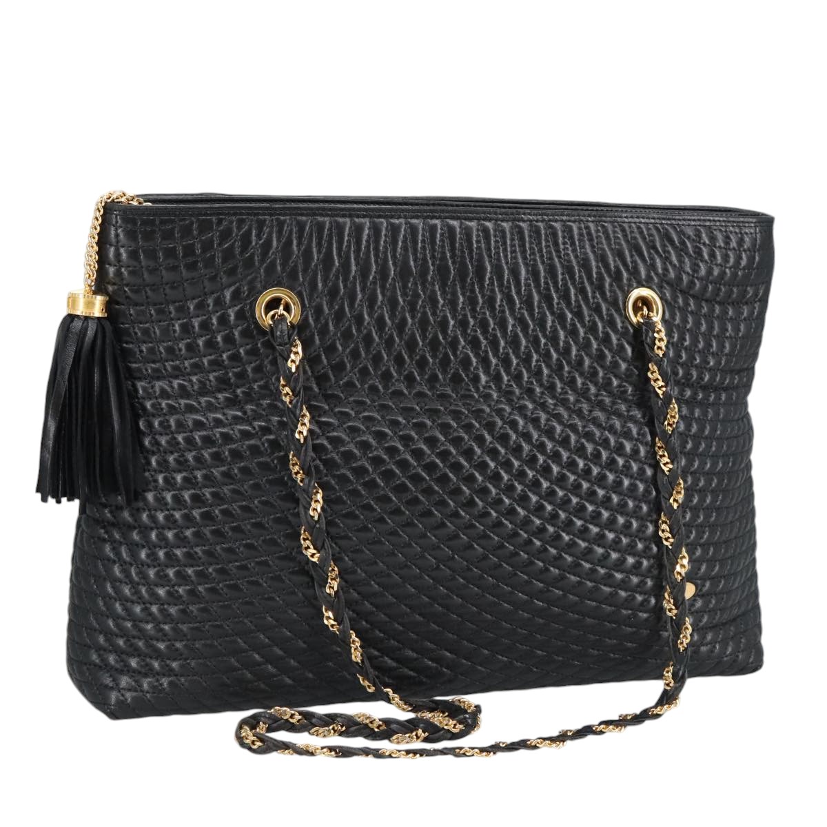 【関税&送料込】Bally Bag With Shoulder Strap BALLY Chain Shoulder Bag Leather Black Gold Auth bs19977 | eBay