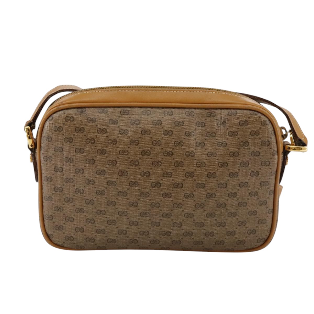 GUCCI Micro GG Supreme Shoulder Bag PVC Beige Gold 007 904