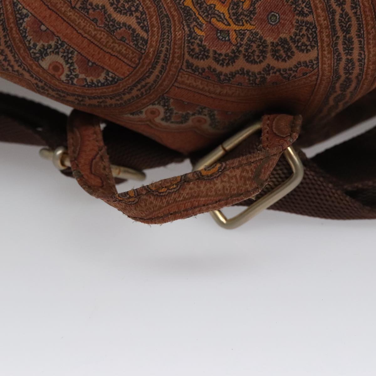ETRO Paisley Backpack Nylon Brown Gold Auth bs21317 ETRO Paisley Backpack Nylon Brown Gold Auth bs21317 Golden  main image 4