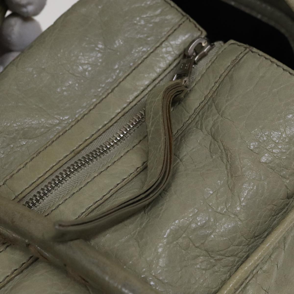 BALENCIAGA Classic Bridge Shoulder Bag Leather Beige 272408