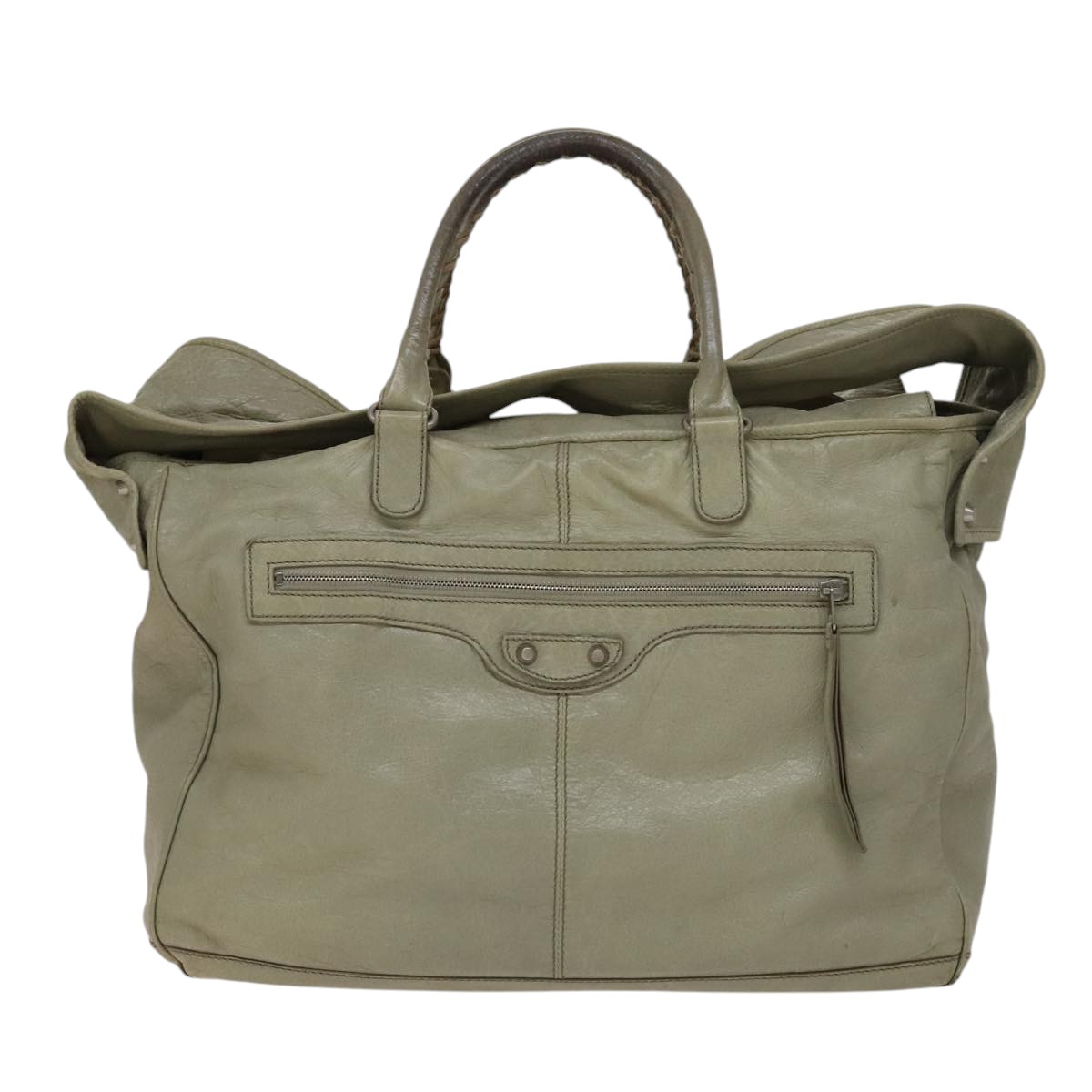 BALENCIAGA Classic Bridge Shoulder Bag Leather Beige 272408 BALENCIAGA Classic Bridge Shoulder Bag Leather Beige 272408