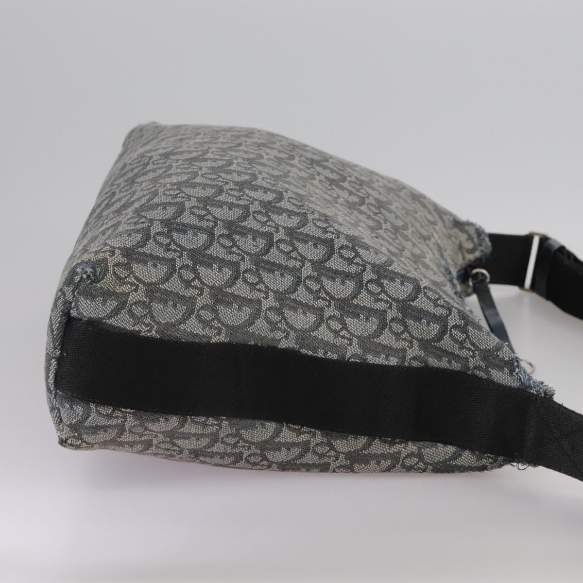 Christian Dior Trotter Canvas Shoulder Bag Navy Auth bs21536
