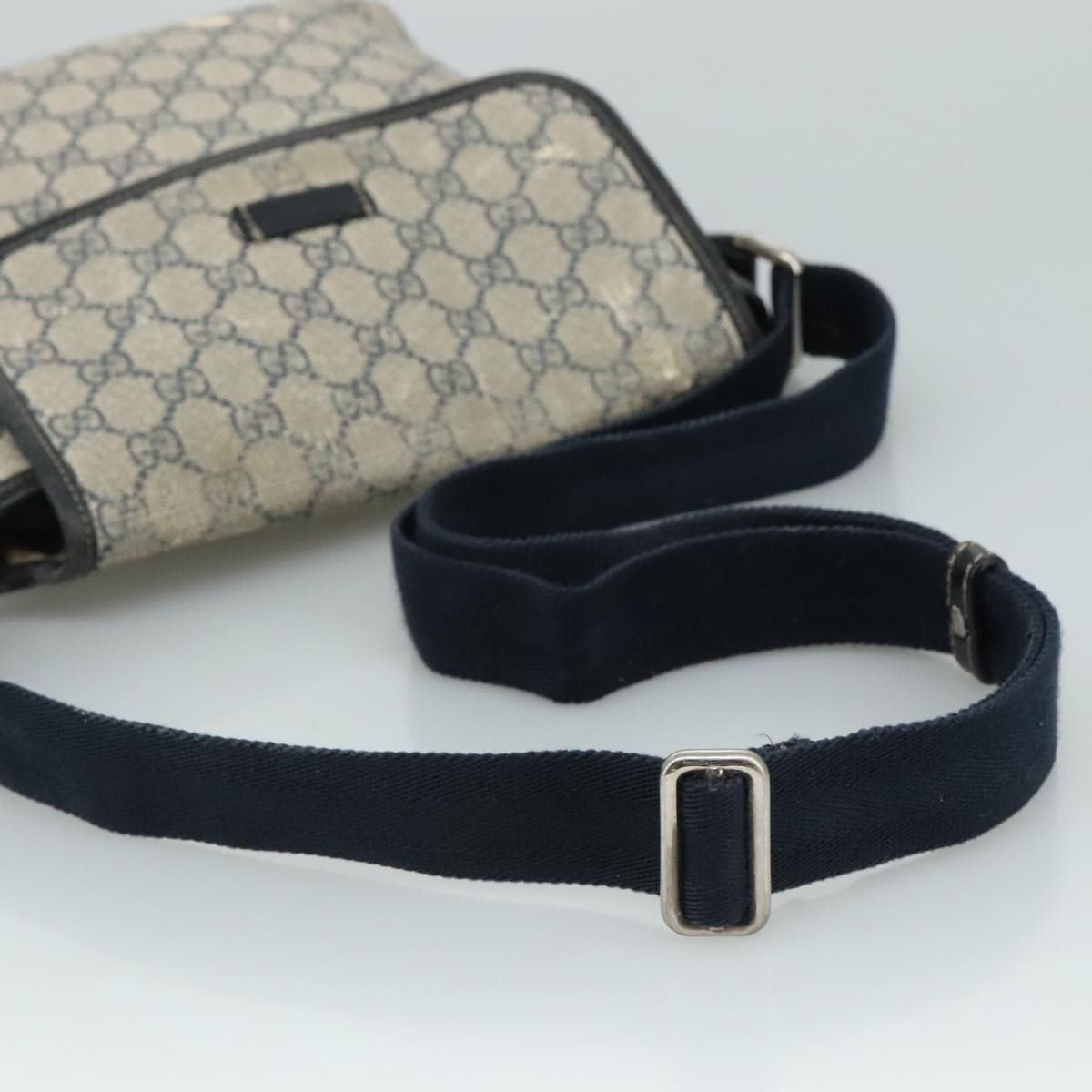 GUCCI GG Supreme Shoulder Bag PVC Navy 223666 Auth bs21744 | eBay