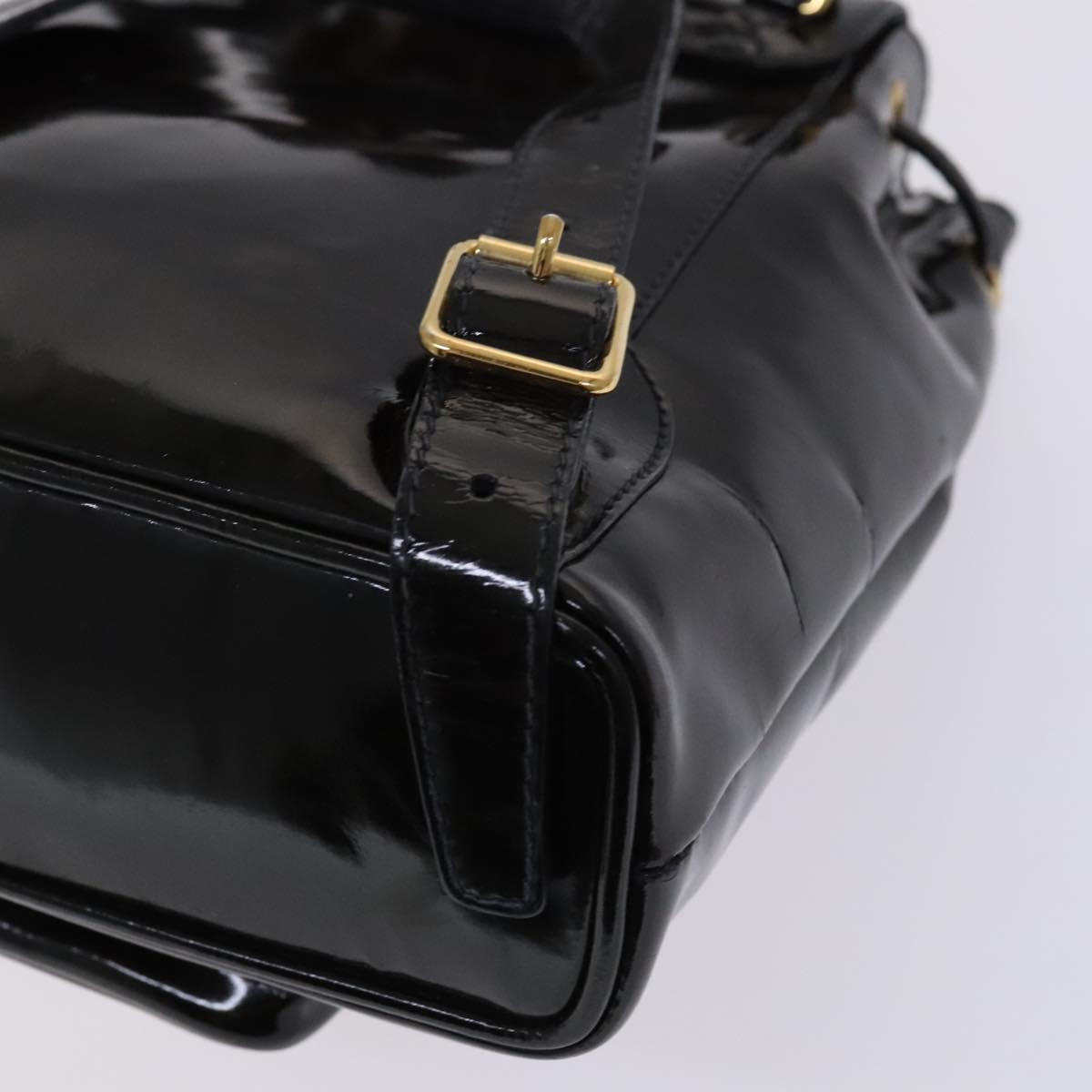 GUCCI Bamboo Backpack Enamel Black Gold Auth bs23155 GUCCI Bamboo Backpack Enamel Black Gold Auth bs23155 | eBay main image 2