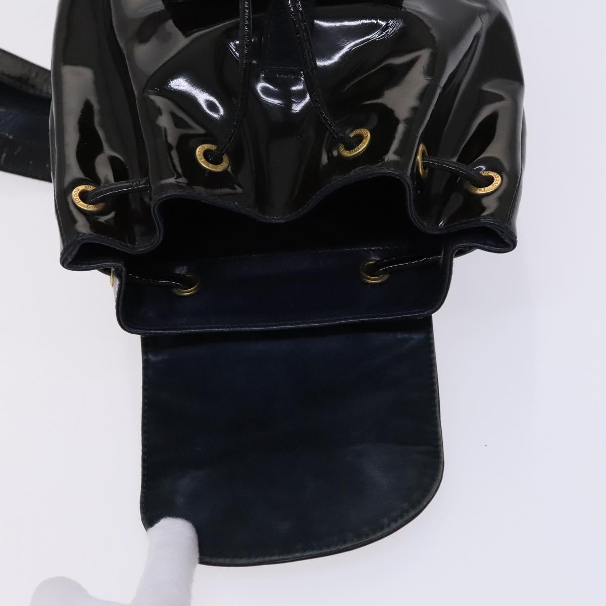 GUCCI Bamboo Backpack Enamel Black Gold Auth bs23155 GUCCI Bamboo Backpack Enamel Black Gold Auth bs23155 | eBay main image 3