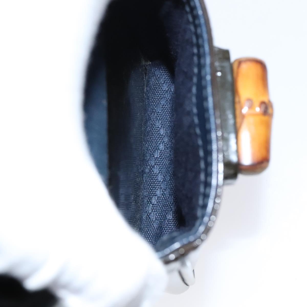 GUCCI Bamboo Backpack Enamel Black Gold Auth bs23155 | eBay display picture 1