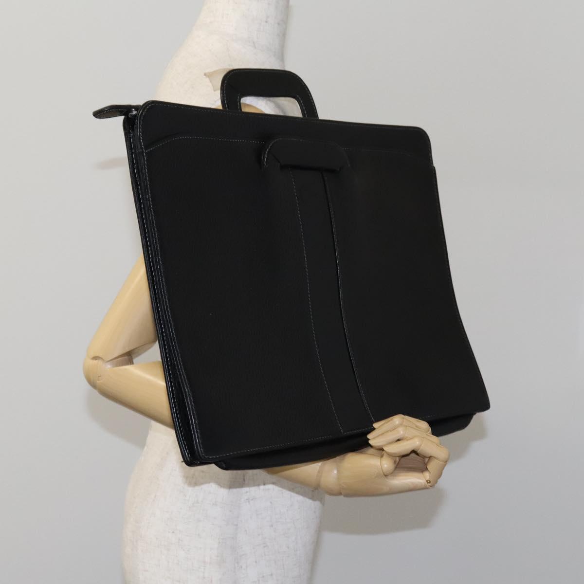 Burberrys Hand Bag Leather Black Auth bs23427 | eBay