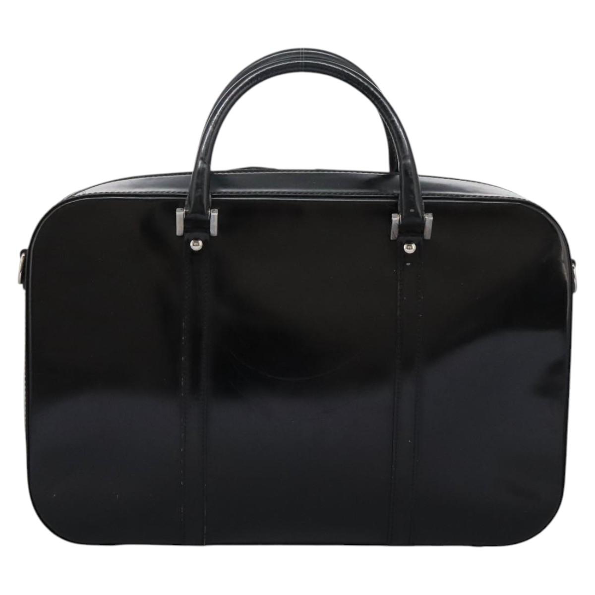 GUCCI Business Bag Enamel Black Auth bs23505 | eBay