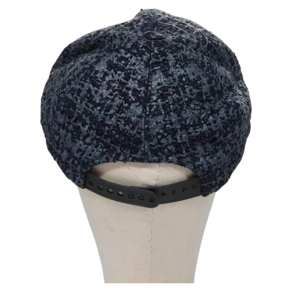 CHANEL Cap Tweed Blue Auth bs23546V | eBay